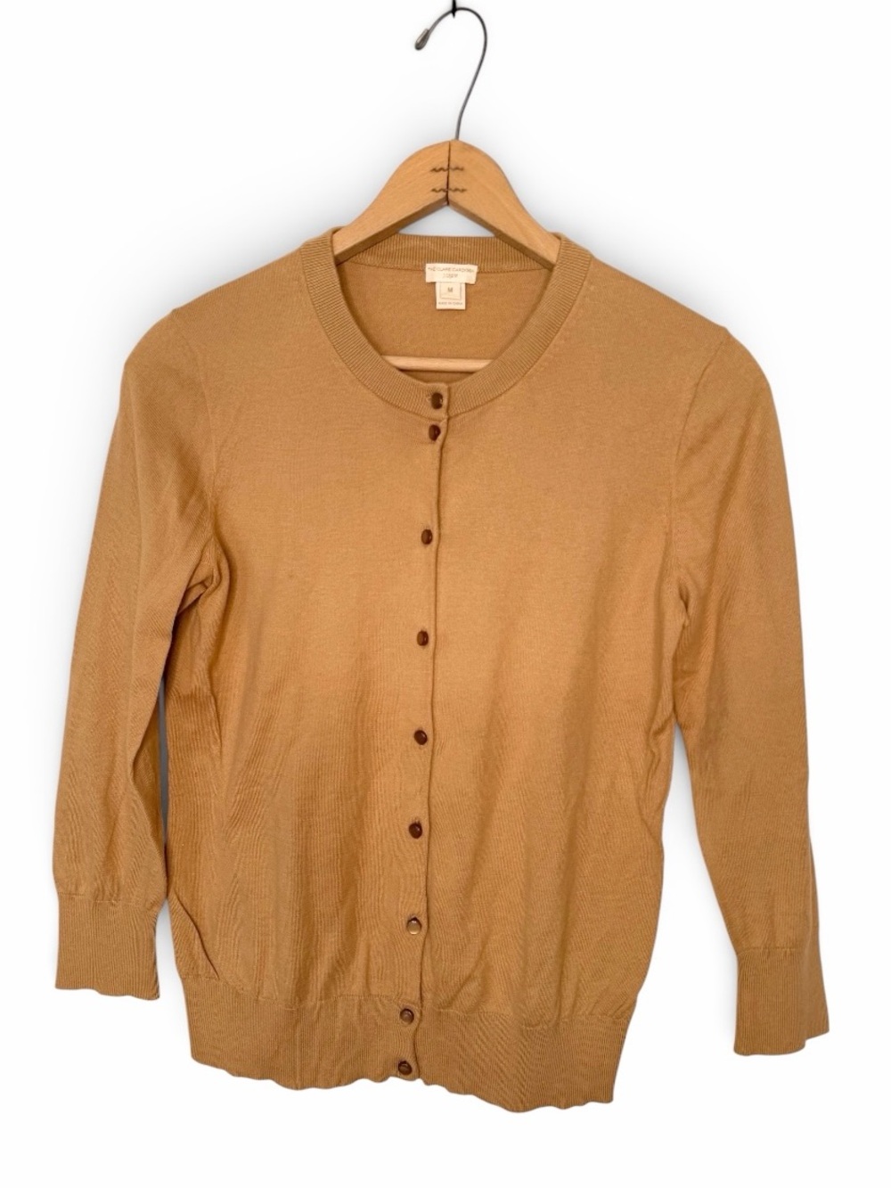 J. Crew The Clare Cardigan Sweater Tan Size Medium